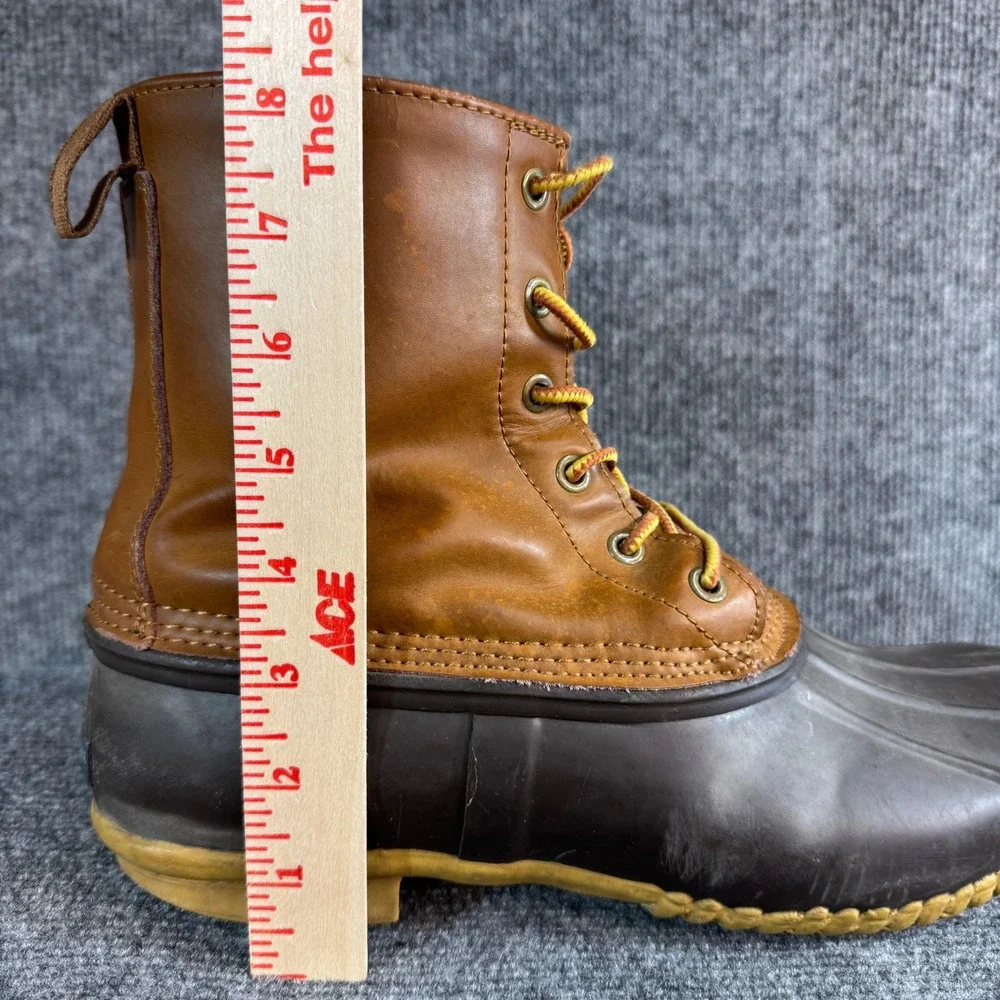 American Eagle Outfitters Mens Brown Leather Duck Boots Size 11 Lace Up Boots